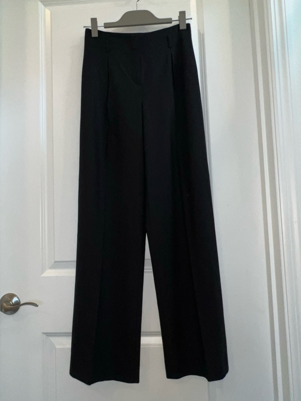 St. John Collection Wide-Leg Black Dress Pants